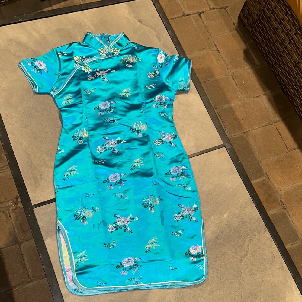 Elegant Floral Cheongsam Dress